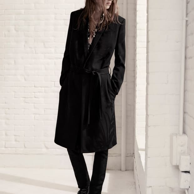 생로랑 자카드 코트 48