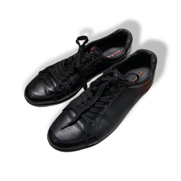 [275] 프라다 스포츠 아카이브 블랙 레더 스니커즈