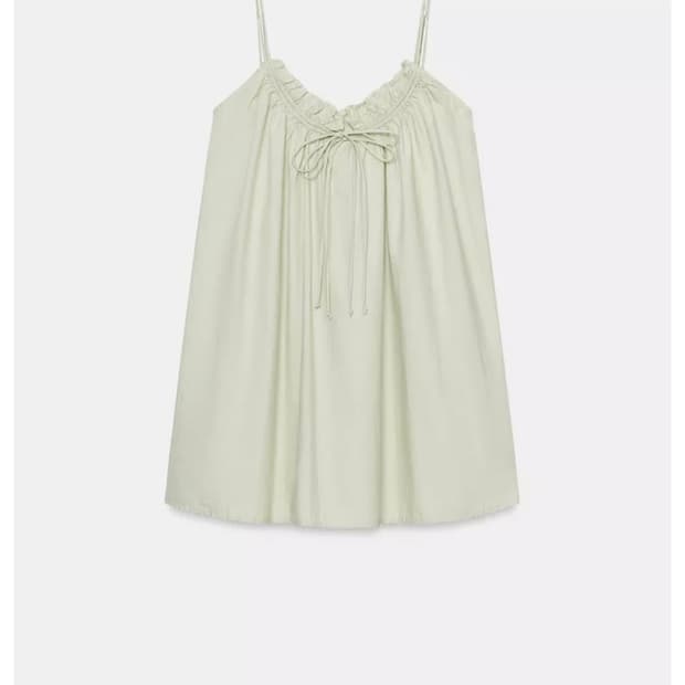 Zara 포플린 스트랩 미니 원피스