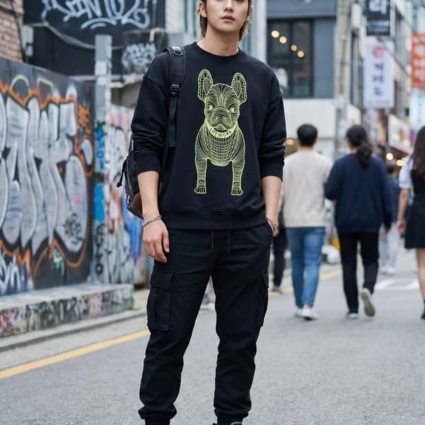 Lifework 라이프워크 라독 와이어 그래픽 맨투맨