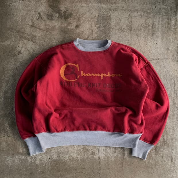 90s 챔피온 더블페이스 리버시블 스웻셔츠