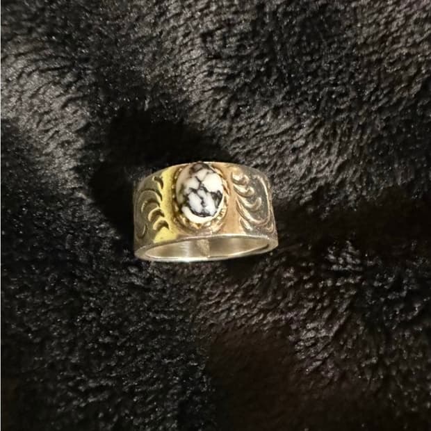 화이트 버팔로 터키석 19-20호 네이티브 아메리칸 주얼리