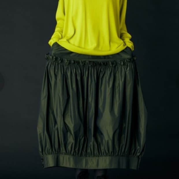 ENFOLD 엔폴드 벌룬스커트 다크카키