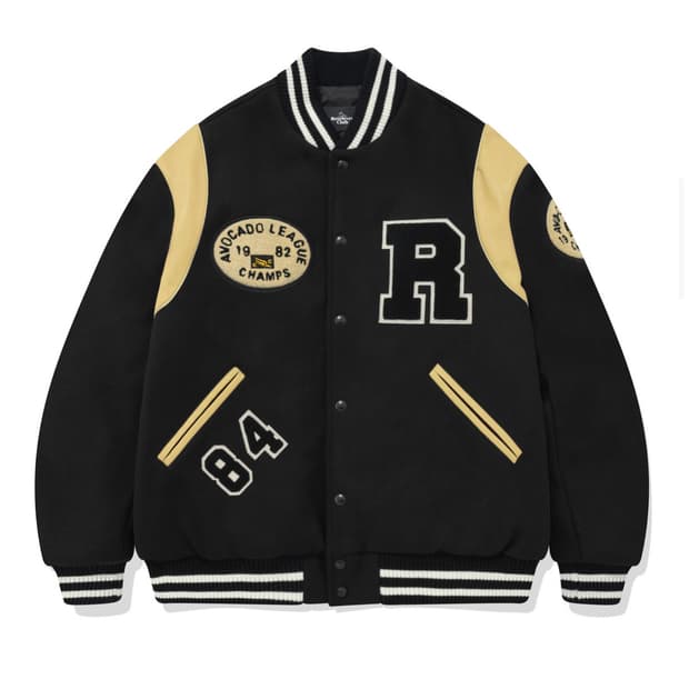 리트리버 클럽 빅 R 로고 바시티 자켓