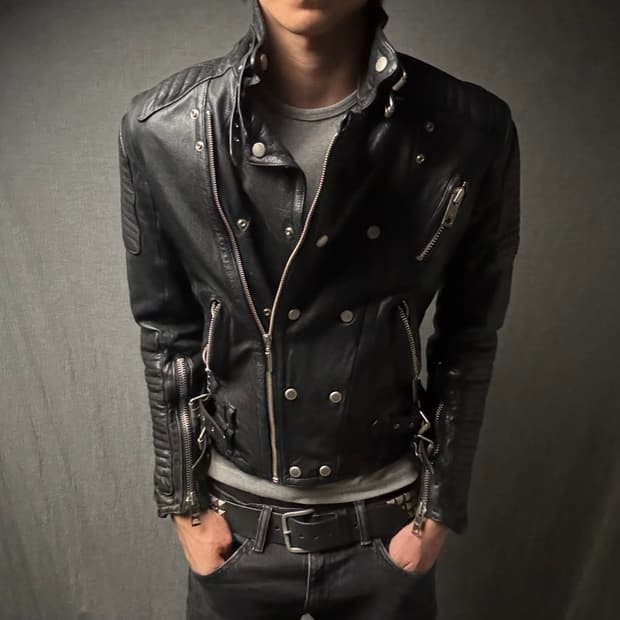 ltaly lamb skin rider jacket