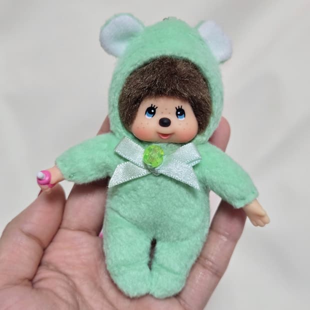 몬치치 탄생석 8월 파스텔민트 키링