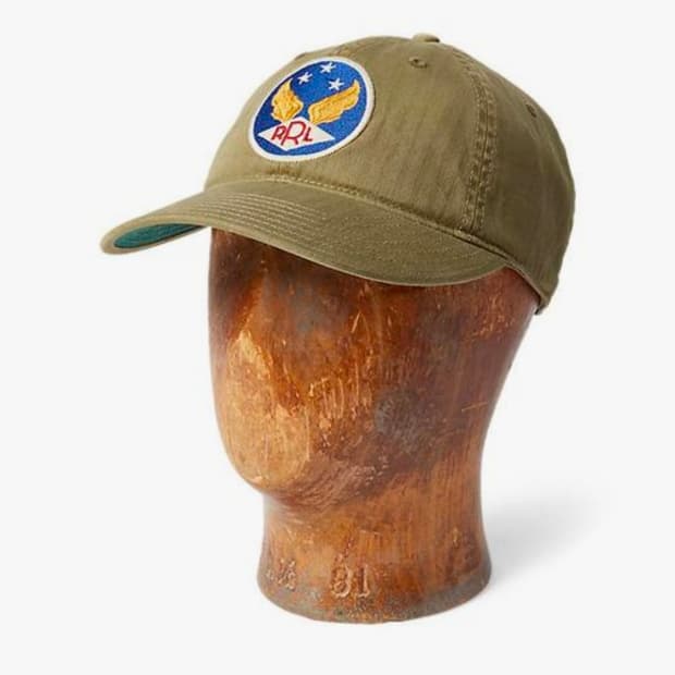RRL 가먼트 다이 트윌 볼 캡