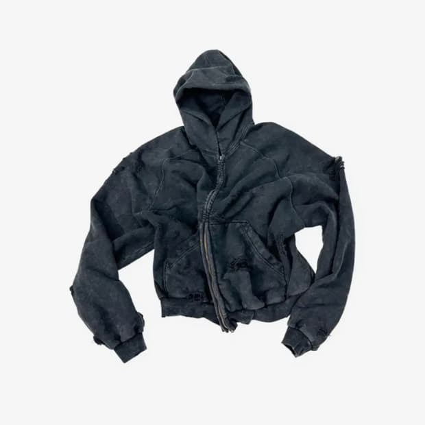 [2] 논노드 신세계 디스트레스드 후드 집업