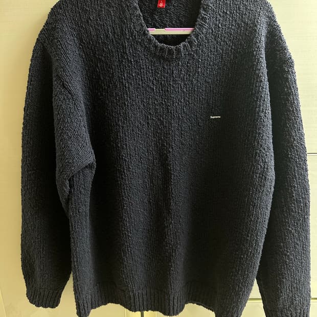 SUPREME 슈프림 부클 스몰 박스 스웨터 니트 네이비
