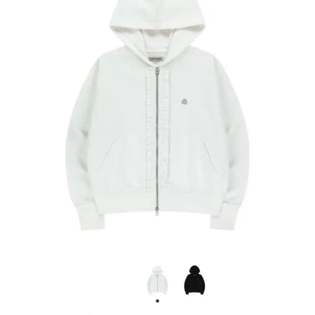 코이세이오 러플 후드집업 화이트