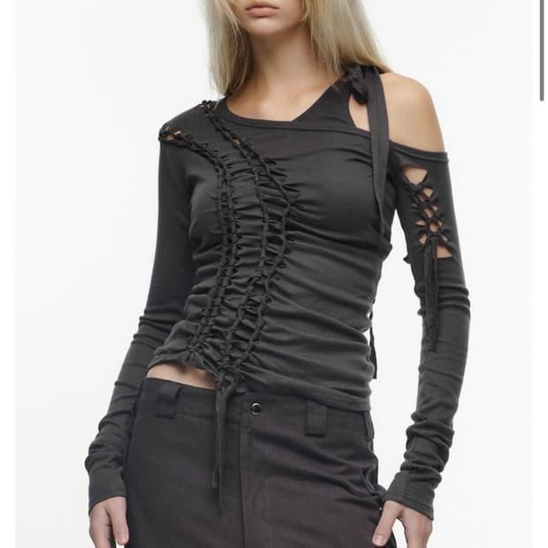 nache  2-PIECE BRAID LONG SLEEVE CHARCOA