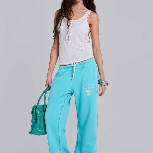 제이디드런던 클레오 슬라우치 부츠컷 조거 Turquoise(청록)