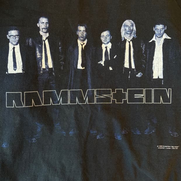 람슈타인 Rammstein 1998 투어 빈티지 티셔츠 90s