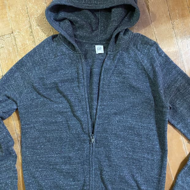 GAP 그레이 후드니트 집업 L (105)