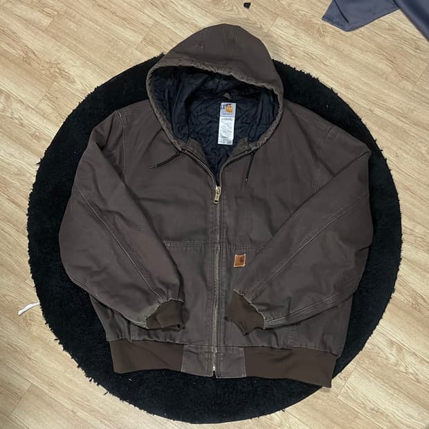 칼하트 J280 덕 액티브 후드 자켓 다크브라운 