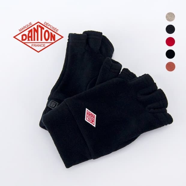 단톤 후리스 핑거리스 장갑 블랙