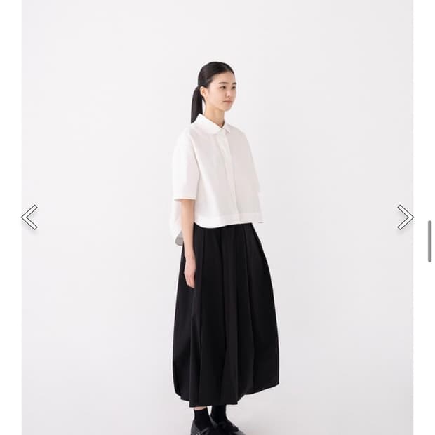 유노이아 포플린 크롭 셔츠 (화이트)