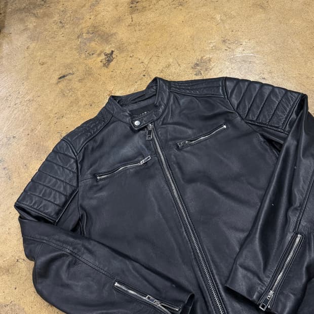 [정품/XL] 자라 블랙 레더 라이더 자켓 b16