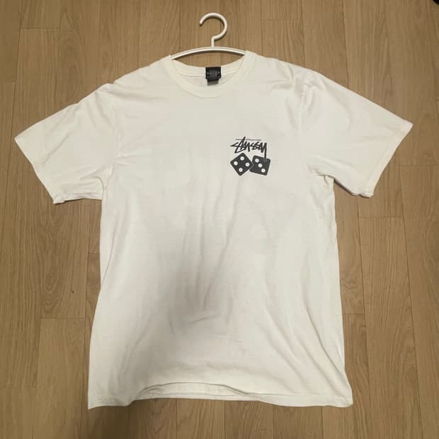 스투시 다이스 피그먼트 다이드 티셔츠 내츄럴