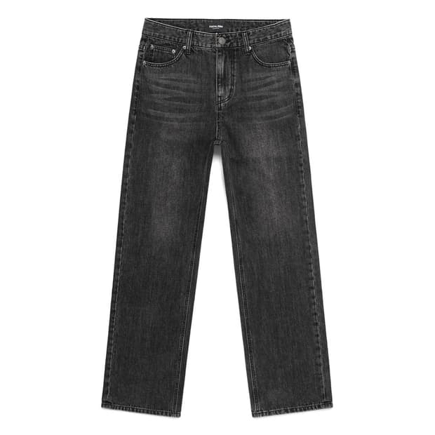 [44] 페이탈리즘 블랙 와이드 데님 팬츠 청바지