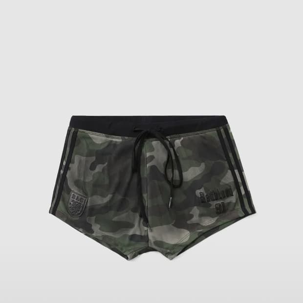 배드블러드 카모 숏츠 아쿠아