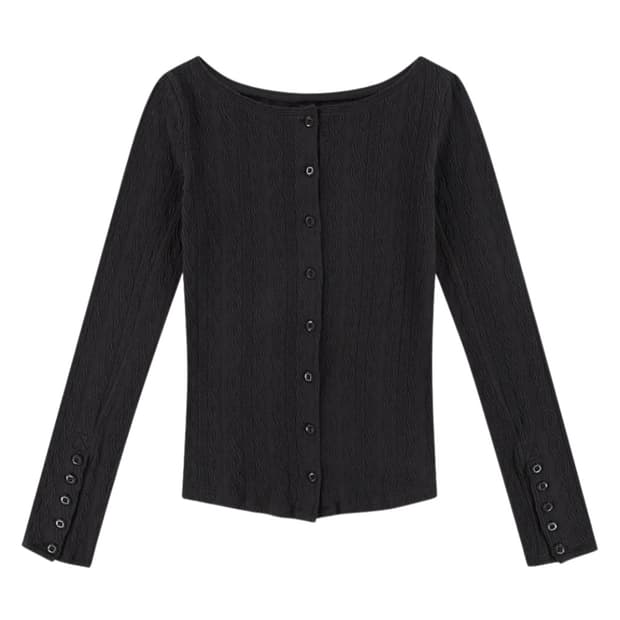 코이세이오 투웨이 롱슬리브 티셔츠 차콜