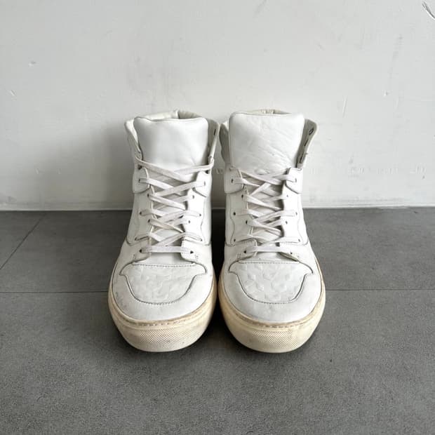 발렌시아가 모노크롬 화이트 레더 하이탑 280