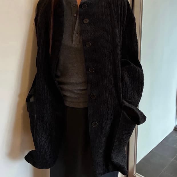 LFM Corduroy Over Jacket Black / 코듀로이 자켓