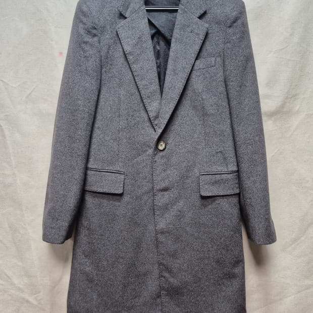 우영미 솔리드옴므 캐시미어 코트