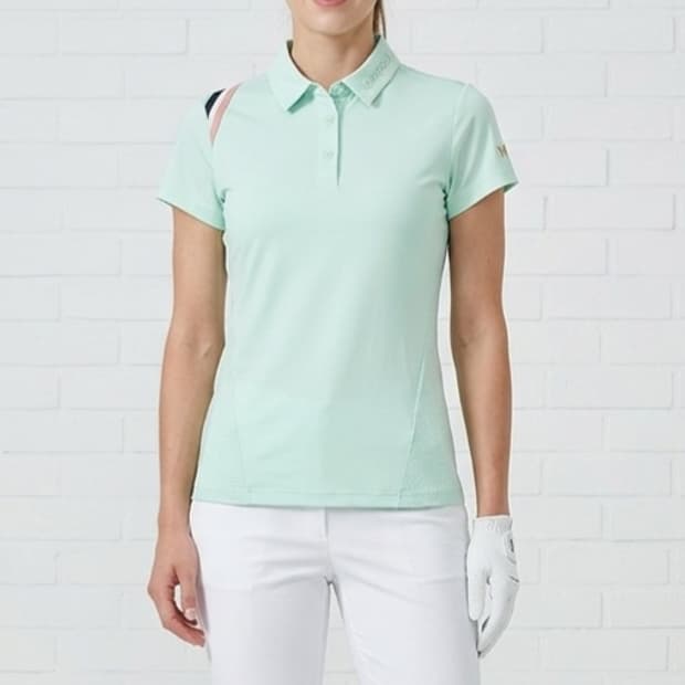 [90]와이드앵글 기능성 등판 펀칭 반팔 카라티