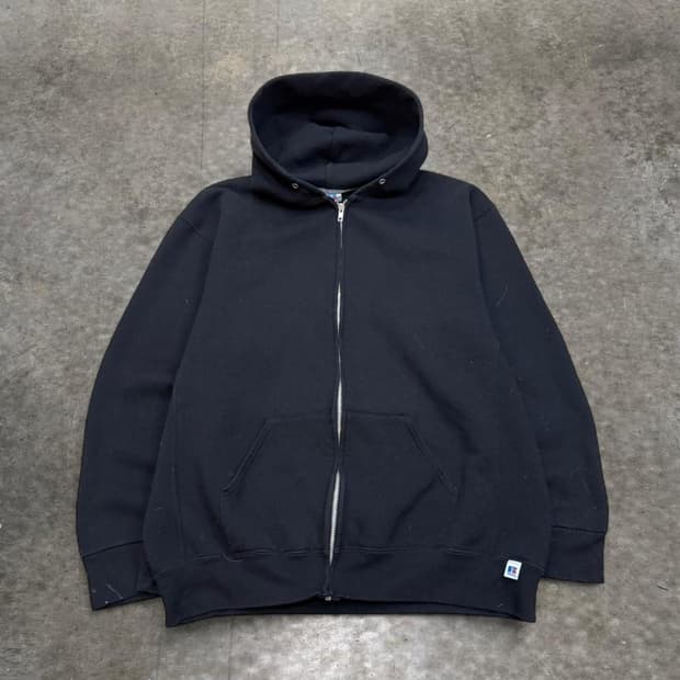 00s 러셀 애슬레틱 후드집업 블랙