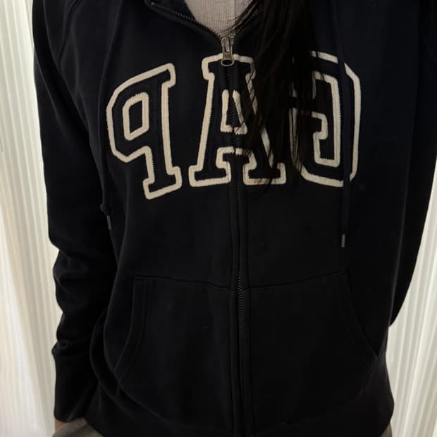 갭 네이비 후드집업 L