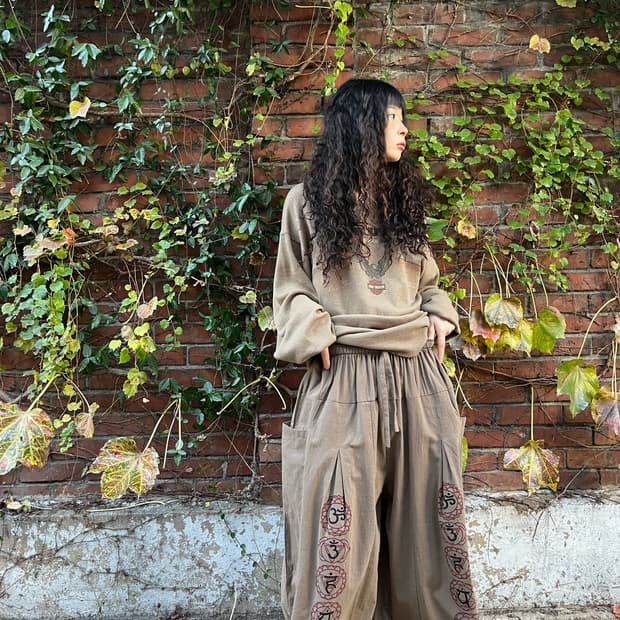 히피문양 벌룬 팬츠