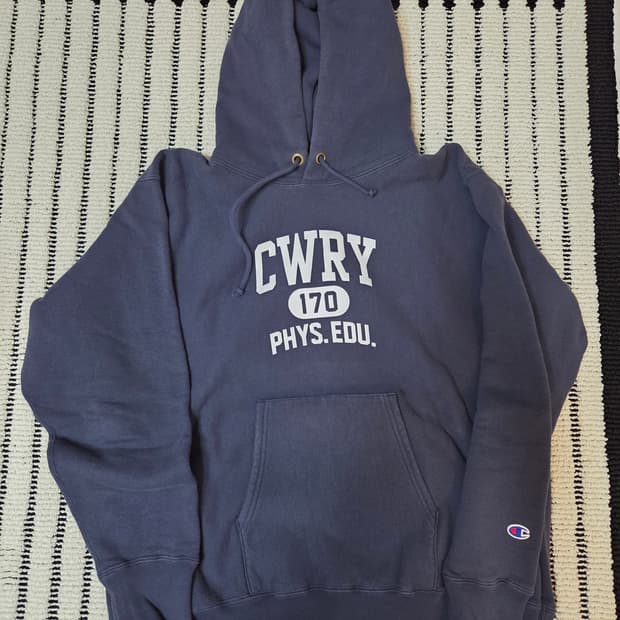 챔피온 제팬 리버스위브 후드 네이비