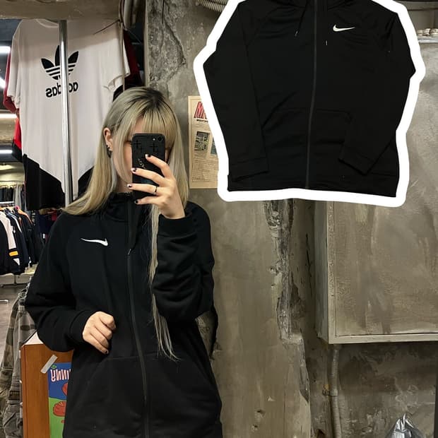 나이키 후드집업 블랙 XL  #csz1040