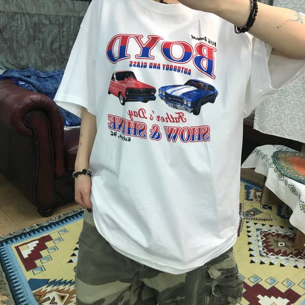 Hanes 헤인즈 USA 빈티지 프린팅 반팔 티 (Z1014) 