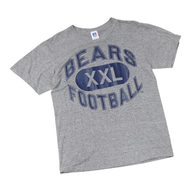 러셀 애슬레틱 빈티지 그레이 풋볼 그래픽 반팔 티셔츠 (S)