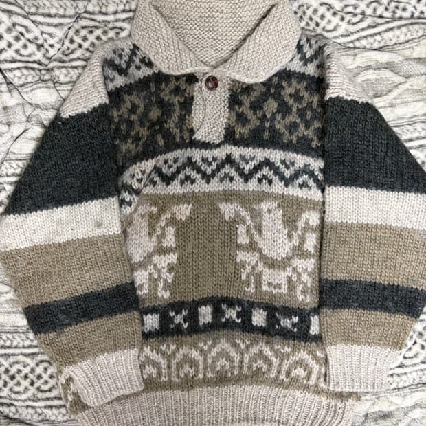 빈티지 코위찬 스웨터 