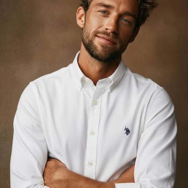U.S. POLO ASSN. 클래식 화이트 옥스포드 셔츠