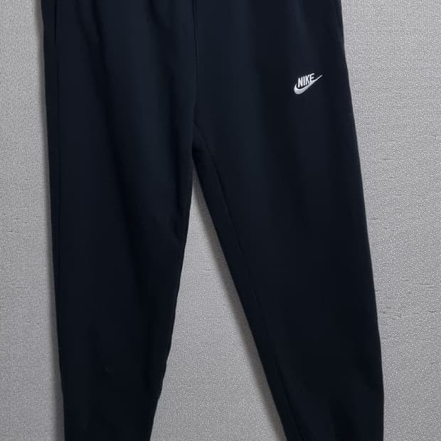 L ) 나이키 블랙 코튼 트레이닝 조거팬츠