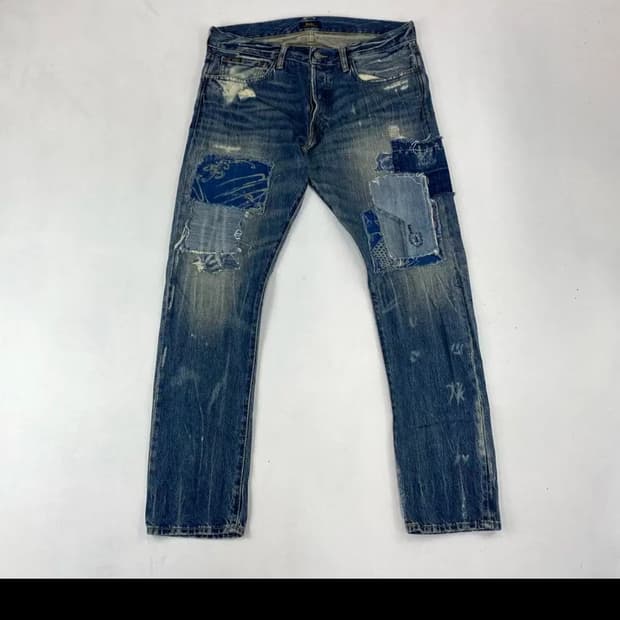 폴로 설리번 패치워크 리페어드 데님 진(34)