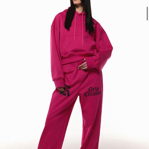 커렌트 후드 스웻팬츠 셋업