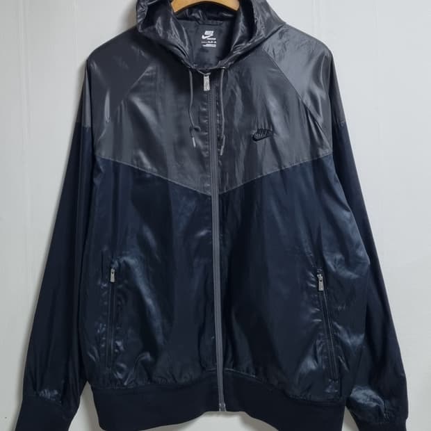 XL ) 나이키 그레이+블랙 우븐 바람막이 윈드러너