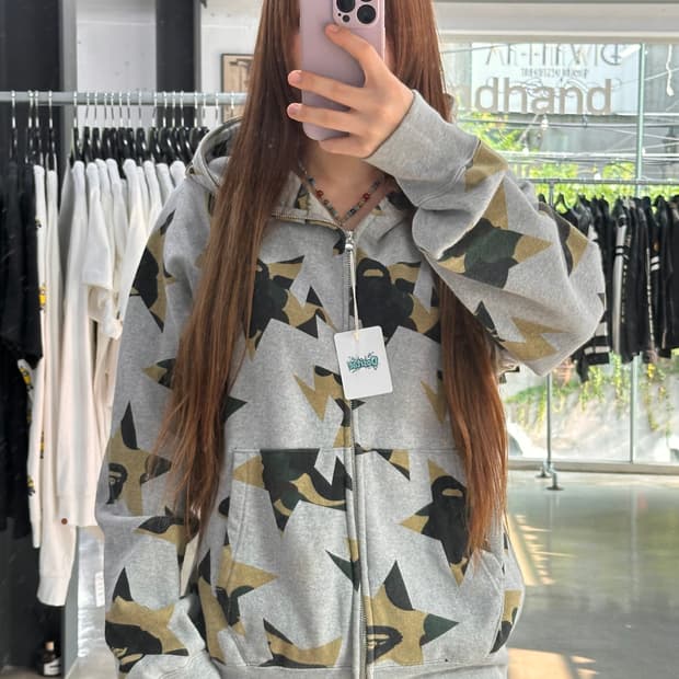 베이프 사루 스타카모 후드집업