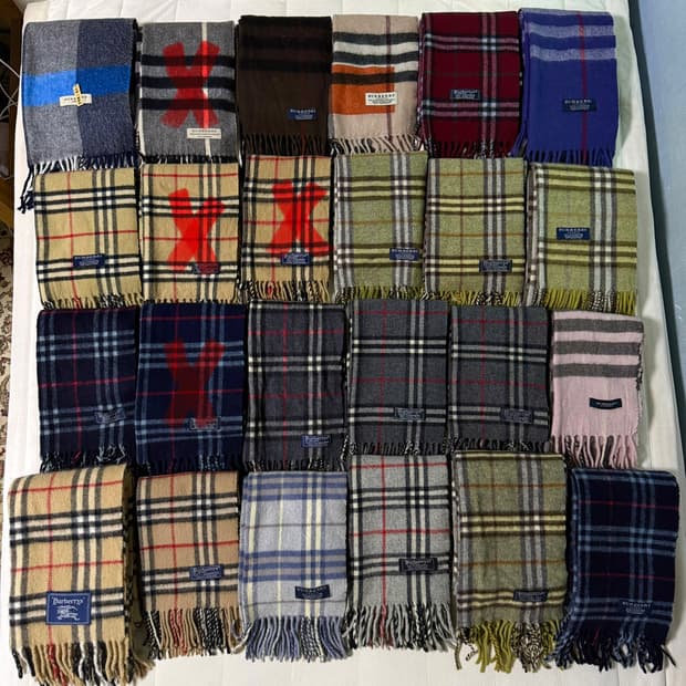 버버리 정품 체크 머플러 목도리 공용