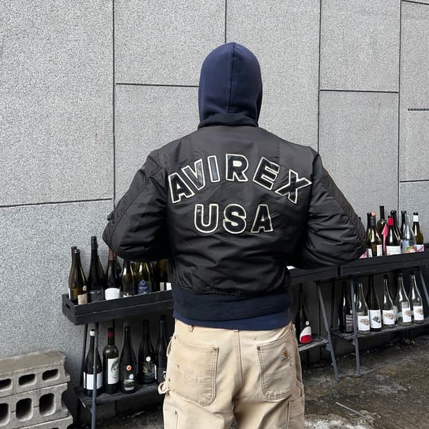 Avirex back logo Ma-1 flight bomber JK