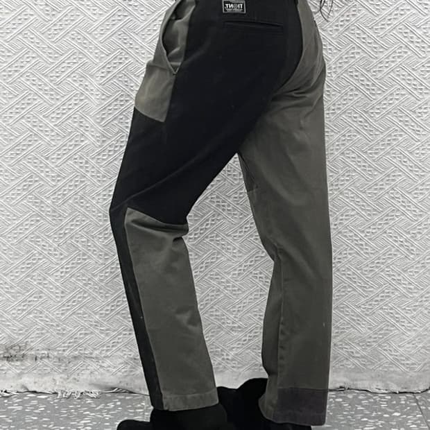 디스이즈네버댓 스트릿 힙합 믹스업 패치워크 코튼팬츠 L C09641