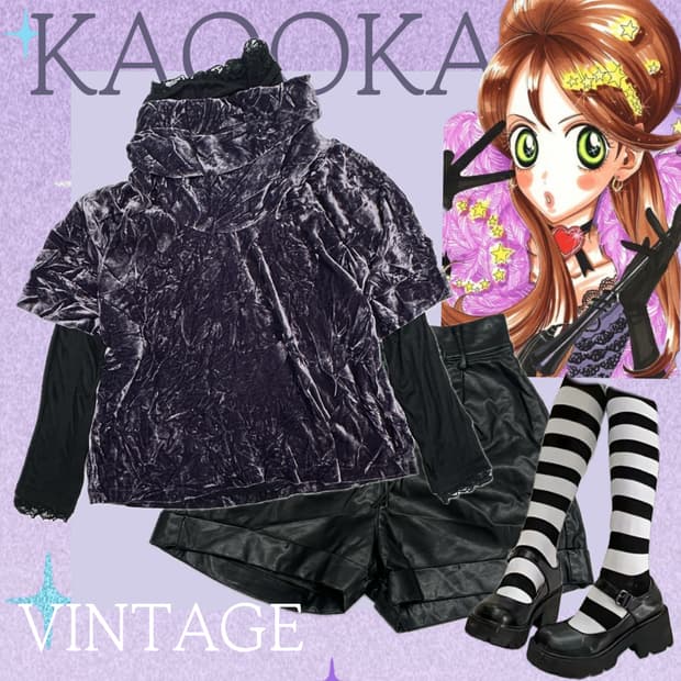 🍫슈슈룬 쇼콜라 코디세트🍫 벨벳 퍼플 지뢰계 블랙 레더 고스로리 