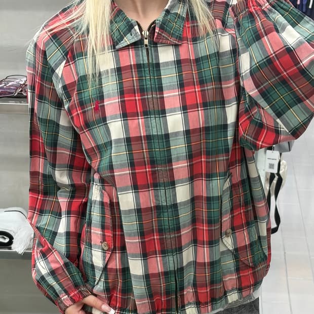 폴로 랄프 로렌 80s 빈티지 타탄체크 자켓