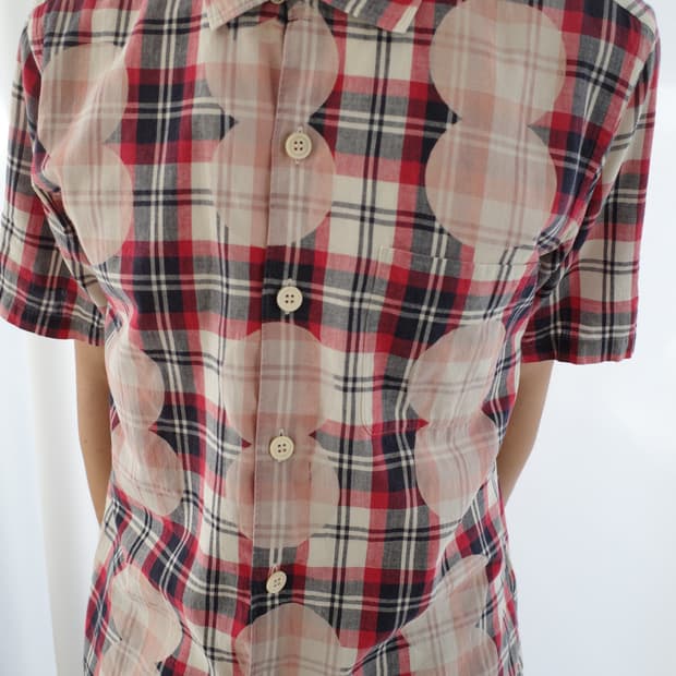 Dot red check shirt (tanaka era)